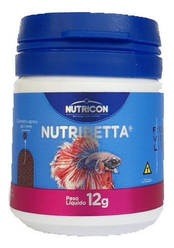 Ração Para Betta * Nutribetta 12g Nutricon