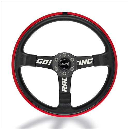 Volante Lowv Sniper Go Racing Suede Verm Ind Preto+cubo Fixo