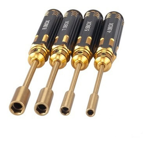 4 Unids Hss Titanio M2 M3 M4 M5 Destornillador Hexagonal Con