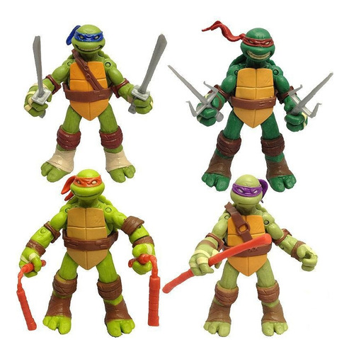 Kit Móvil Raphael Donatello De 12 Cm Con 4 Piezas De Tortuga