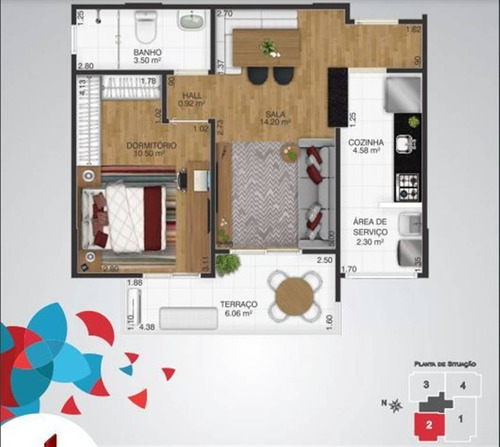 Imagem 6 de 17 de Apartamento, 1 Dorms Com 47.61 M² - Guilhermina - Praia Grande - Ref.: Nco132 - Nco132