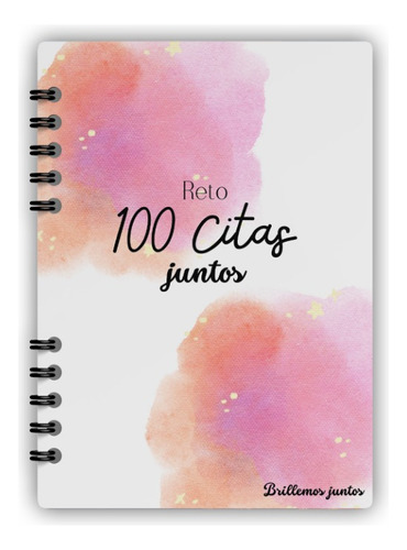 100 Citas Juntos Pareja - Reto 100 Citas - Rosa - Tamaño A5