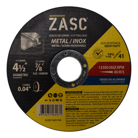 Disco Corte Metal Extra Fino 4 1/2 Zasc679231562962