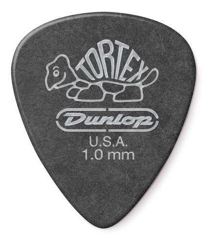 Imagem 1 de 5 de Palheta Tortex Dunlop 1mm Pitch Black Pack 6un Made In Usa 