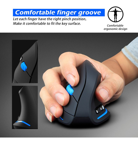 Zelotes F-35a - Mouse Vertical Sem Fio Para Jogos Pp