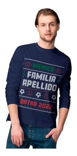 Playera Personalizada Familia País -ugly Sweater- Qatar 2022