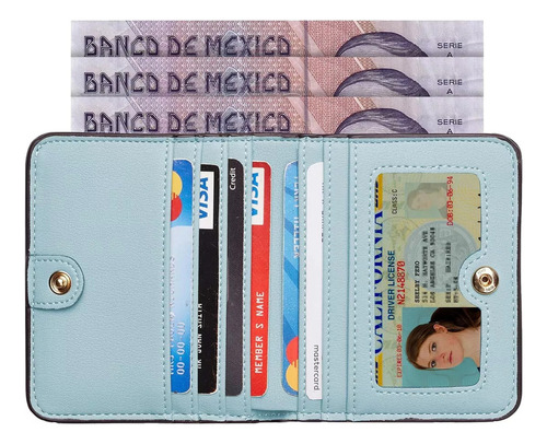 Cartera Mujer Pequeño Con Rfid Bloquea, Mini Monedero Jr