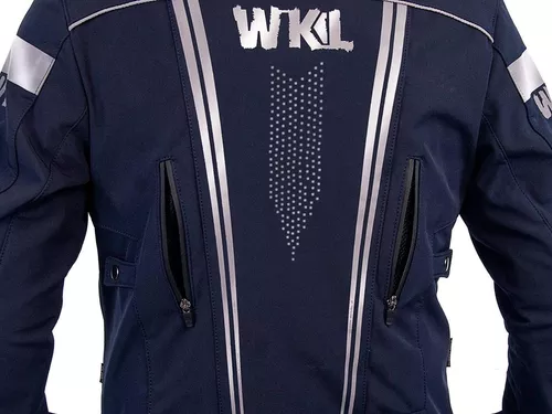 Chamarra moto hombre impermeable biker protecciones WKL NGO 1985