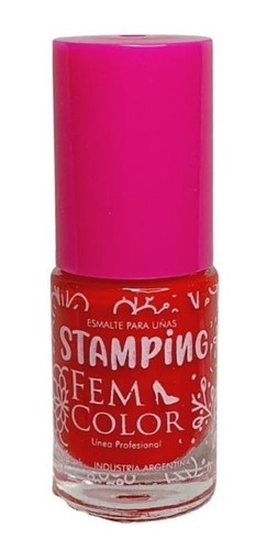 Esmalte Para Stamping Deco Nails Rojo Fem Color Lefemme
