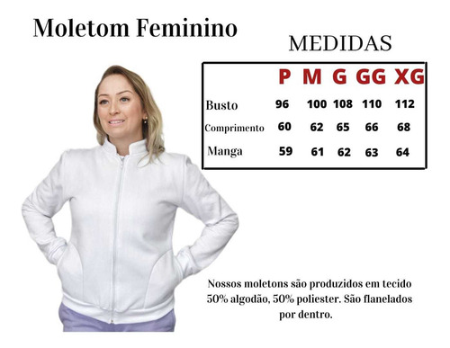 Imagem 2 de 2 de Moletom Feminino Blusa De Frio Ziper E Gola Padre Promoção