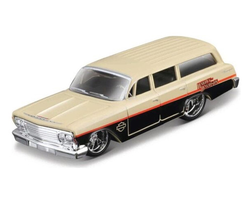 1/64 Maisto 1962 Chevrolet Biscayne Wagon Harley Davidson