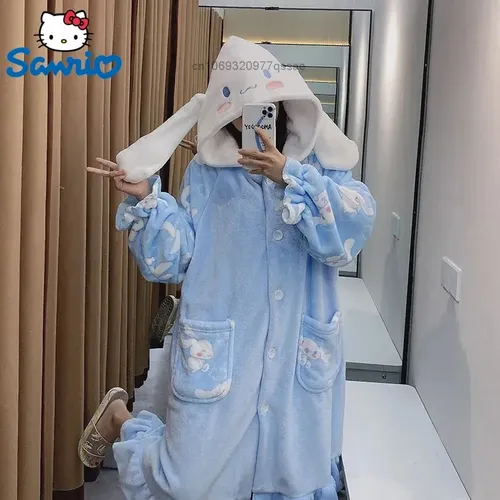 Conjunto De Pijamas Com Capuz Sanrio Cinnamoroll Pcs, Pijama