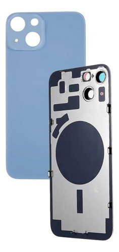 Tapa Trasera Vidrio Compatible Con iPhone 14 Con Metal Logo