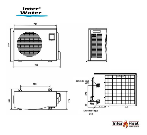 Imagen 2 de 5 de Bomba De Calor Interheat Para Alberca 26,000 Btu's, 220v, 1f