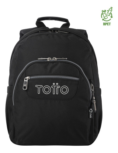 Mochila Escolar Totto Gommas Rpet Negro/black