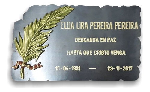 Placa De Bronce Para Homenaje 