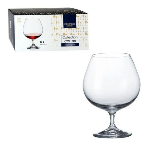 Copas Cogñac Cristal Bohemia Original 690ml Set X 6