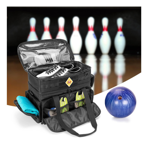 Bolsas De Boliche De Dsleaf Para 2 Bolas Con Soporte De Bola