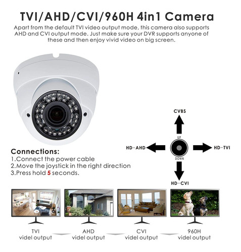 5mp 4 Mp Cúpula Súper Híbrido Cámaras De Seguridad 1080p Hd-