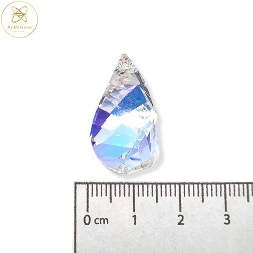 Imagen 6 de 8 de Dije Cristal Swa Aurora Boreal Helix 15 X 30mm