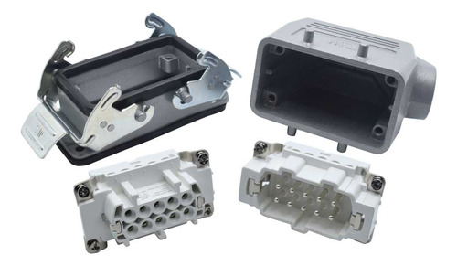 Set Conector Ind Macho Hembra 10polos+tierra M25 90° 16a
