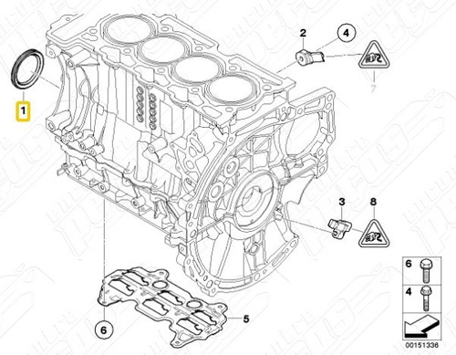 Bmw 316i 1.6 Turbo 13-15 Original Retentor Frontal