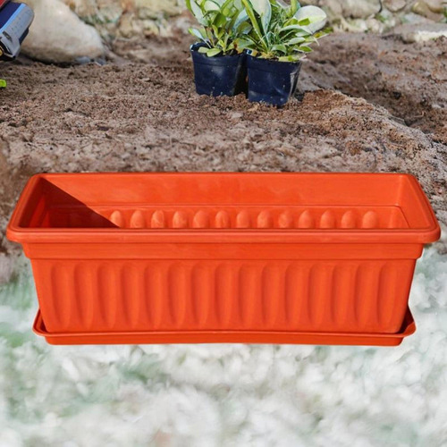 Caja De Ventana De Flores Plantador Home Rojo