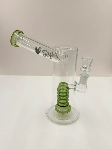 Bong Percolador Gde Shay Lava Verde Vidrio 20cm Bowl 14mm