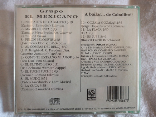 Grupo El Mexicano A Bailar De Caballito Cd (Usado)