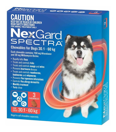 Nexgard Spectra Antiparasitario Interno/externo 30.1 A 60 Kg