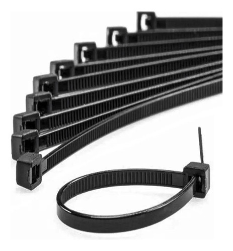 Set de 100 abrazaderas de plástico negro 3,6x100