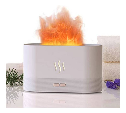 Humidificador Difusor De Aroma Efecto Chimenea Lava +esencia