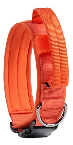 Collar De Perro Táctico Para Entrenamiento Naranja L