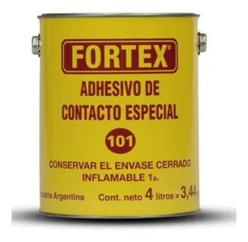 Cemento De Contacto Fortex 101 Adhesivo Especial 4 Litros
