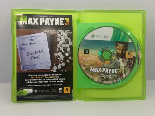 Jogo Max Payne 3 Xbox 360 - Original Mídia Física - Barato!