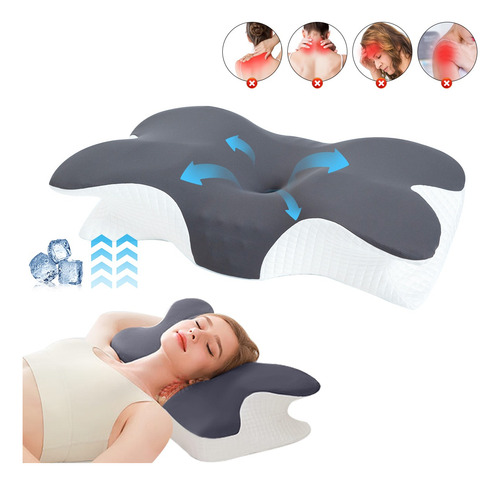 Almohada Ortopedica Memory Foam Gel Cervical Viscoelástica