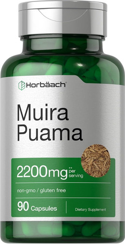 Muira Puama 2200 Mg X 90 Cápsulas - Horbaach Sabor Sin Sabor