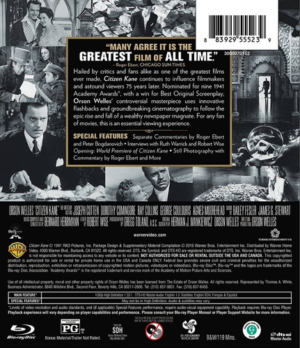Imagen 2 de 3 de Blu-ray Citizen Kane / El Ciudadano
