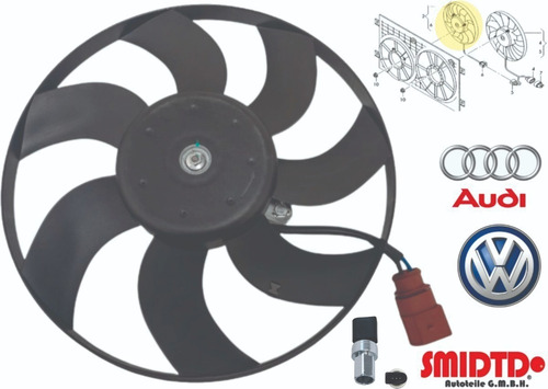 Motoventilador Aux T/siemens Sensor C/ac Vw Caddy 1.2 14-17