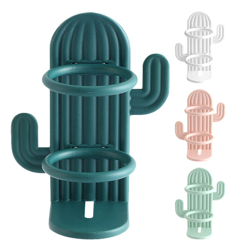 Organizador De Baño Con Diseño De Cactus, Bonito Estante Par