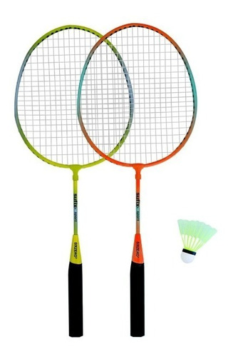 Set De Bádminton Junior 2 Raquetas Jr + 1 Pluma + Estuche