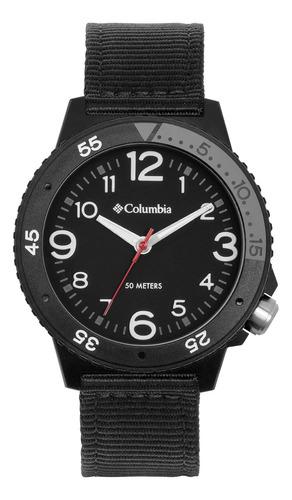 Reloj Columbia Para Caballero Correa De Nylon Color Negro