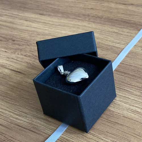 Dije Perfumero Urna Para Ceniza Cremación Plata 925 Agálea Color Corazón Abombado