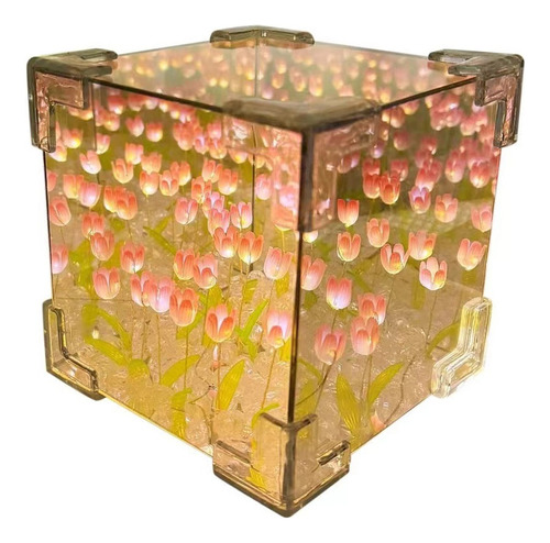 L Tulipán Tridimensional Cubo Mágico Diy Luz De La Noche