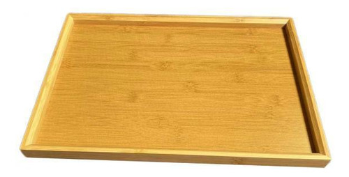 4 Bandeja De Bambú Para Servir En 28cm X 19cm X 2,2cm