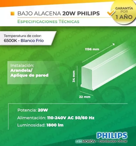 Luz Bajo Alacena Led 20cm Recargable - Outtec Argentina - Tienda