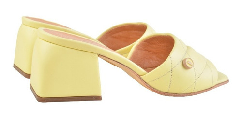 Zuecos Mules Taco Bajo De Mujer De Cuero Kroll - Ferraro