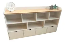 Comprar Juguetero Laqueado Organizador Montessori  7huecos 4 Cajones