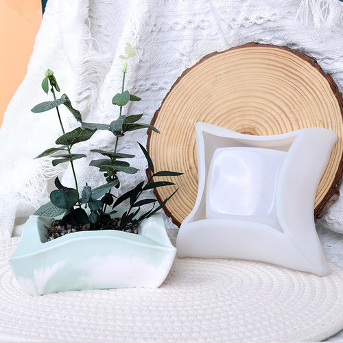 De Planta De Resina Cuadrada Grande Diy, Cuadrados De