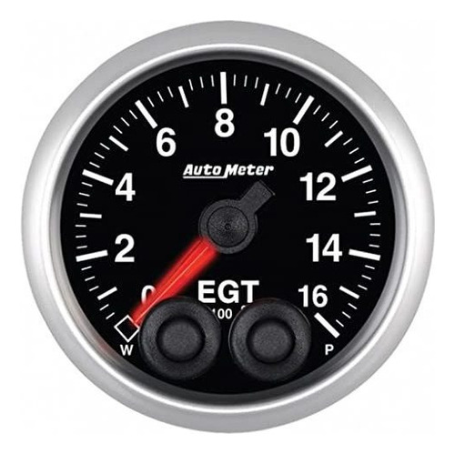 Autometer Gauge Elite 52 Mm 0-1600f Egt Peak & Warn Con 